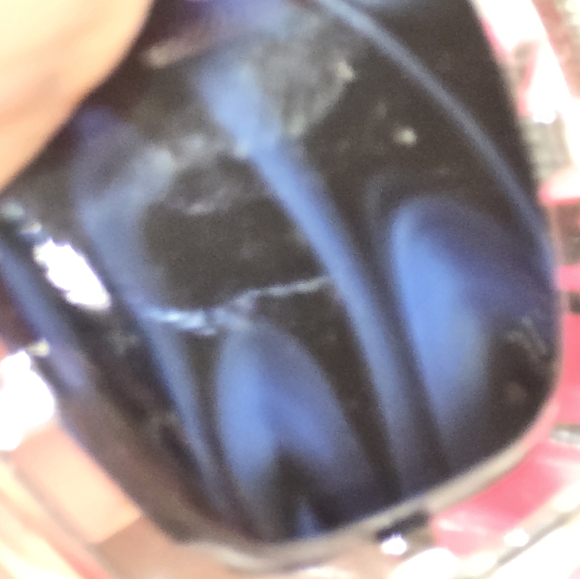 Blue Marbled Glass Silver Tone Cuff Links 18 Pre Owned - Picture 3 of 5